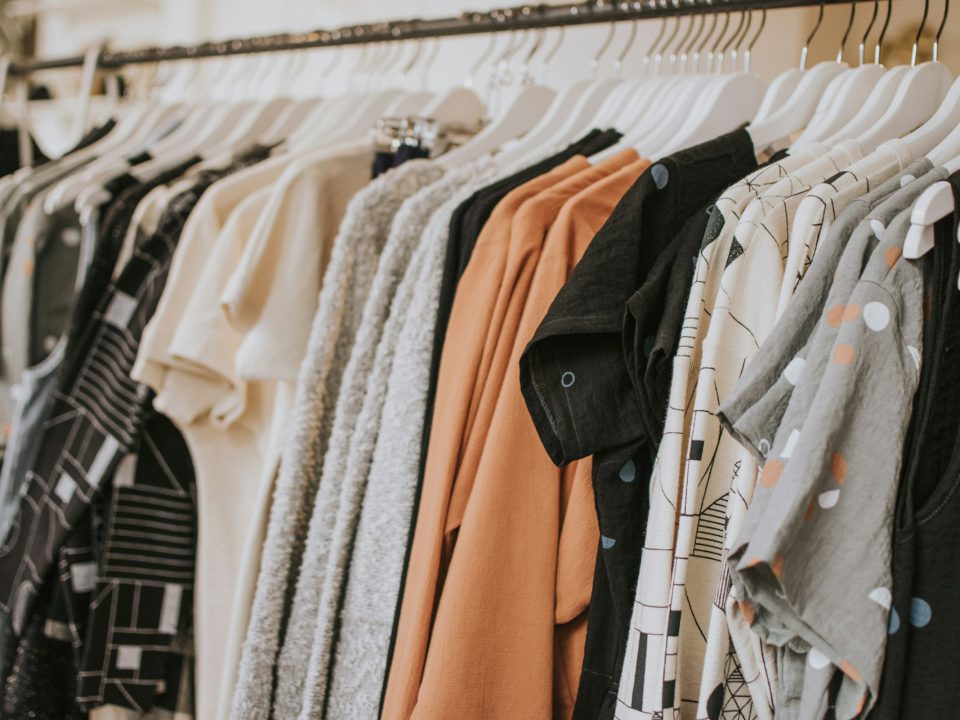 Clothing on a rail